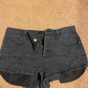 Black ripped shorts- Forever 21